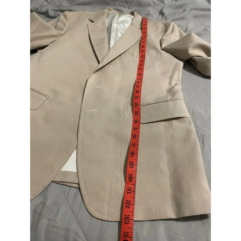 60-70s VTG Varsity Style The Cambridge Shop Mens Tan Blazer Sport Coat Jacket 42